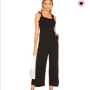 SUPERDOWN Revolve Black Jumpsuit Victoria Playsuit XS Ruffle Strap